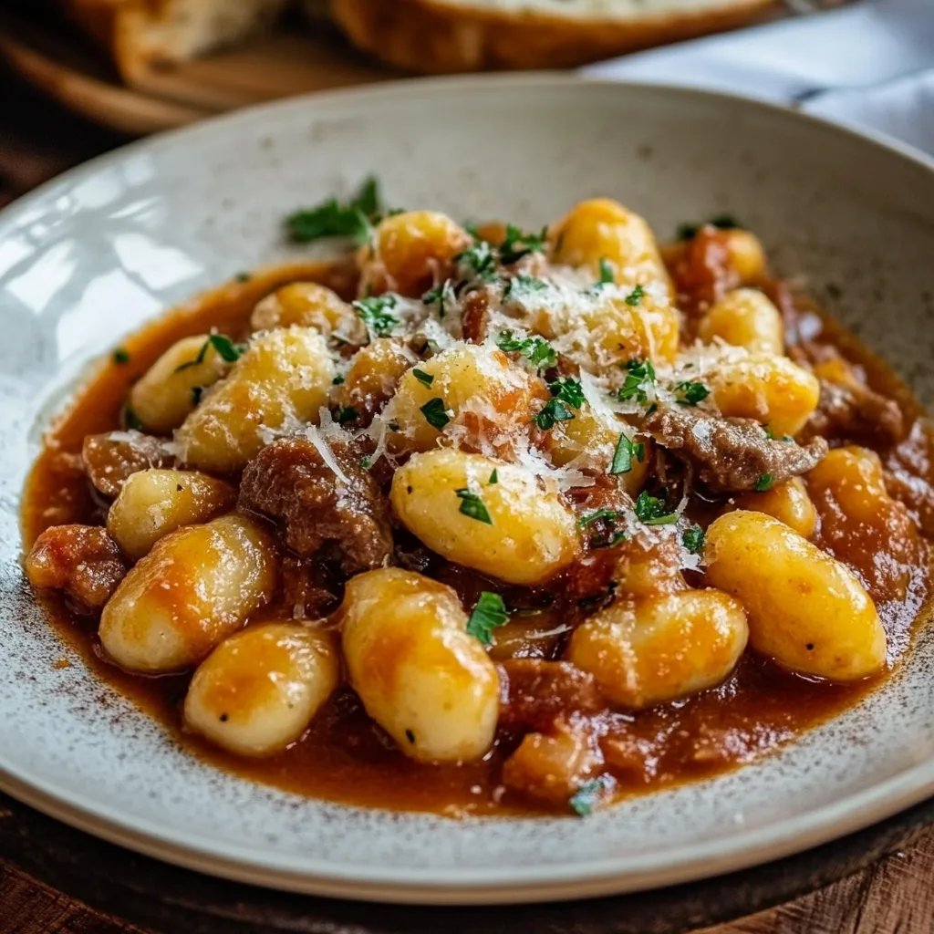 Gnocchi-Gulasch