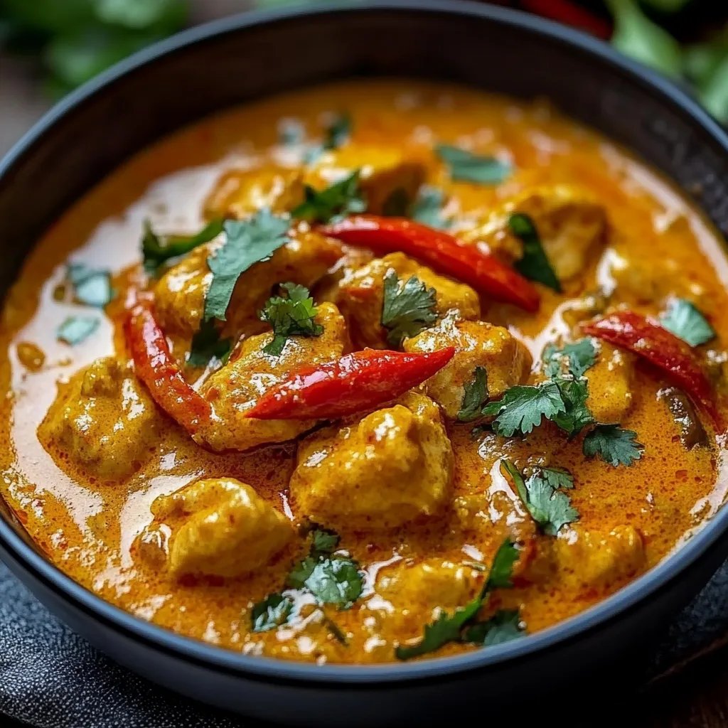 Afrikanisches Kokos-Hähnchen-Curry