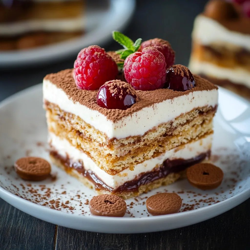 Spekulatius Tiramisu mit Kirschen