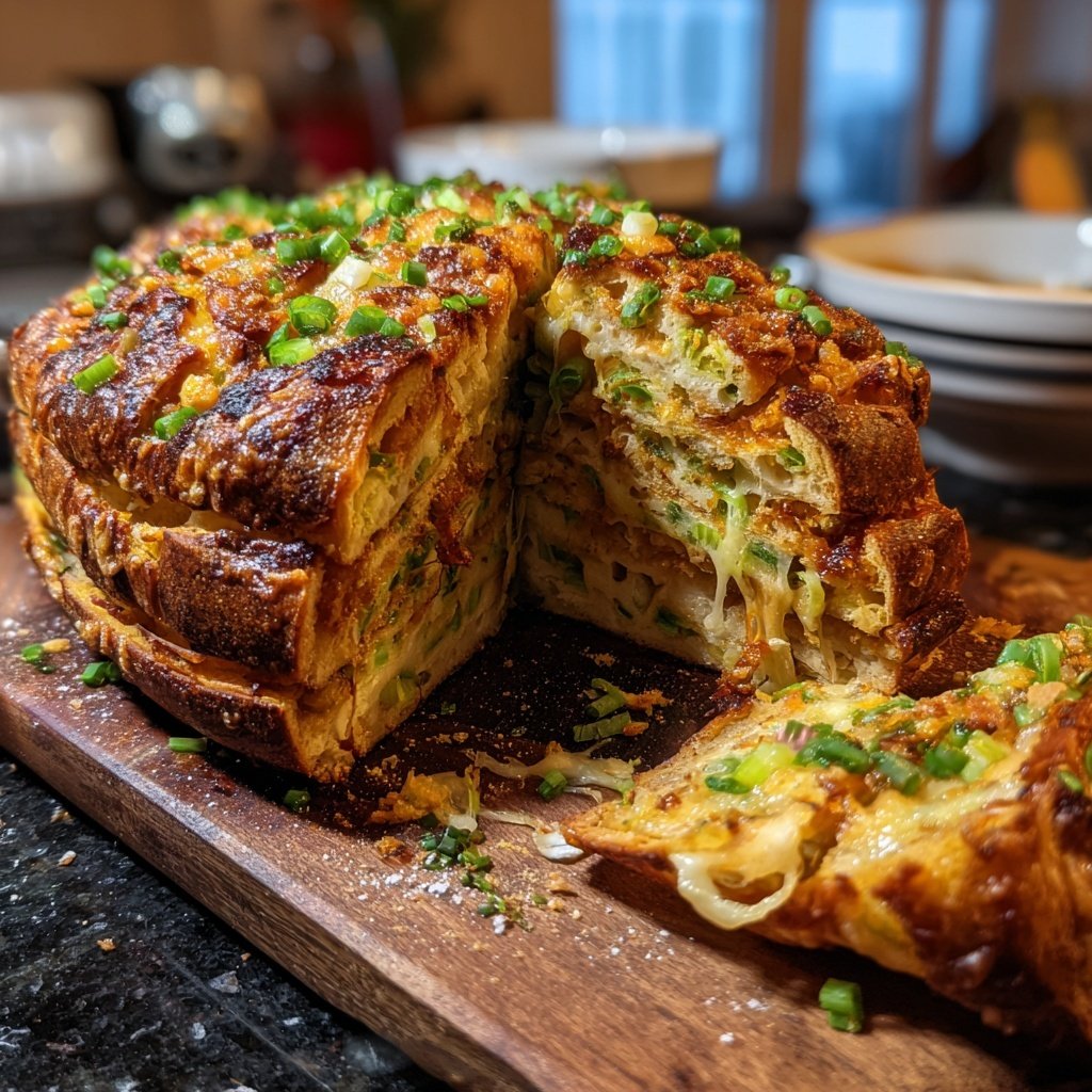 Zupfbrot Mit Lauchzwiebeln