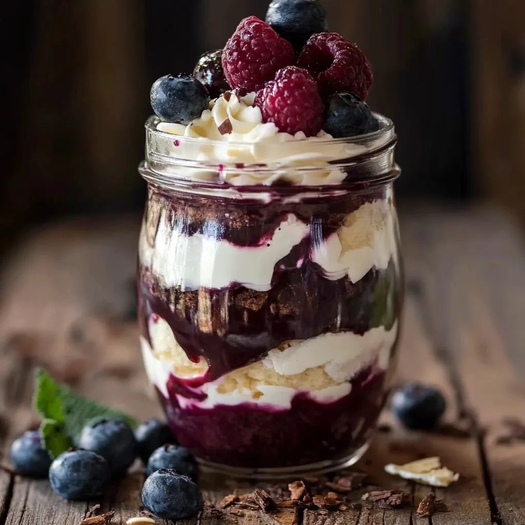 Weihnachtsdessert im Glas