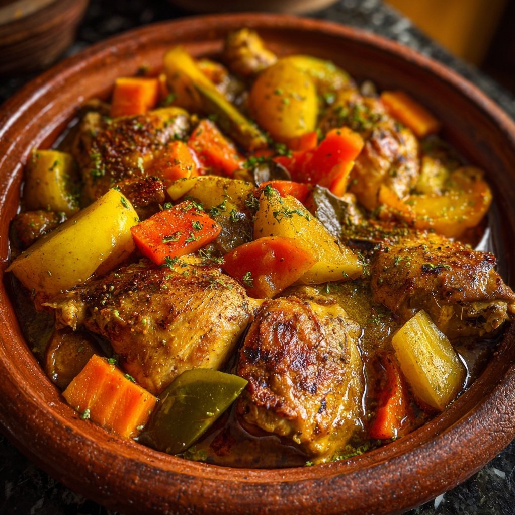 Internationale Küche Marokkanisches Hähnchen-Tagine