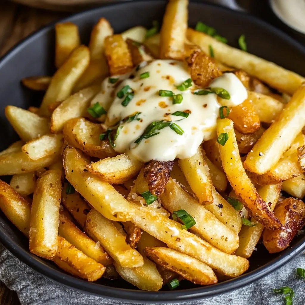 Pommes Frites mit Käse & Bratensauce