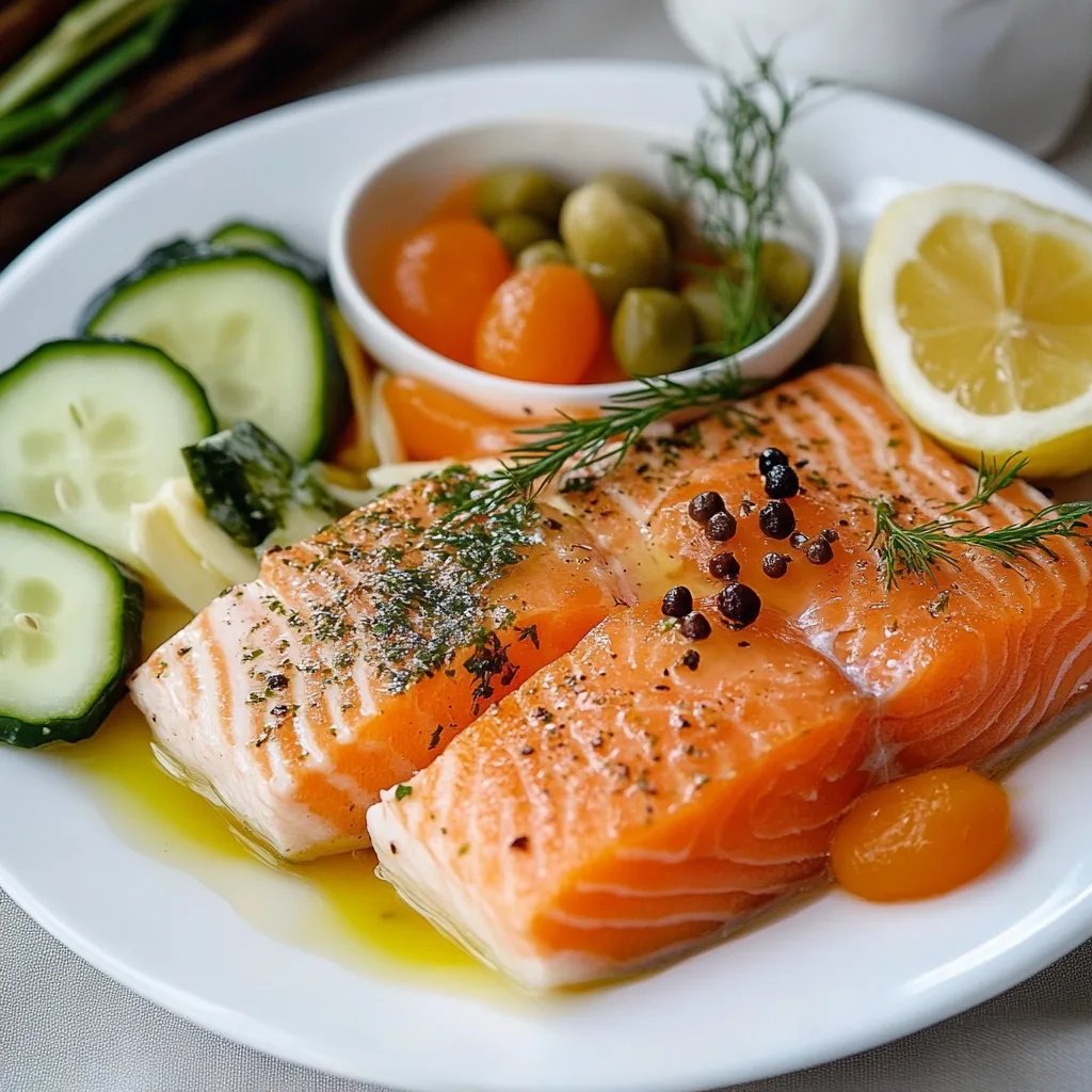 Festliche geräucherte Lachsplatte