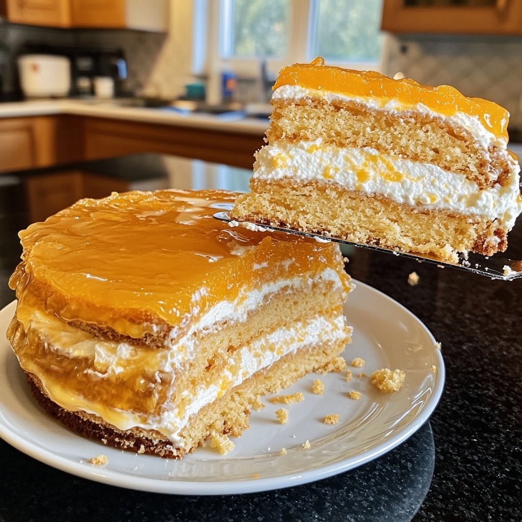 Torte mit Orangenkonfitüre und Mascarpone