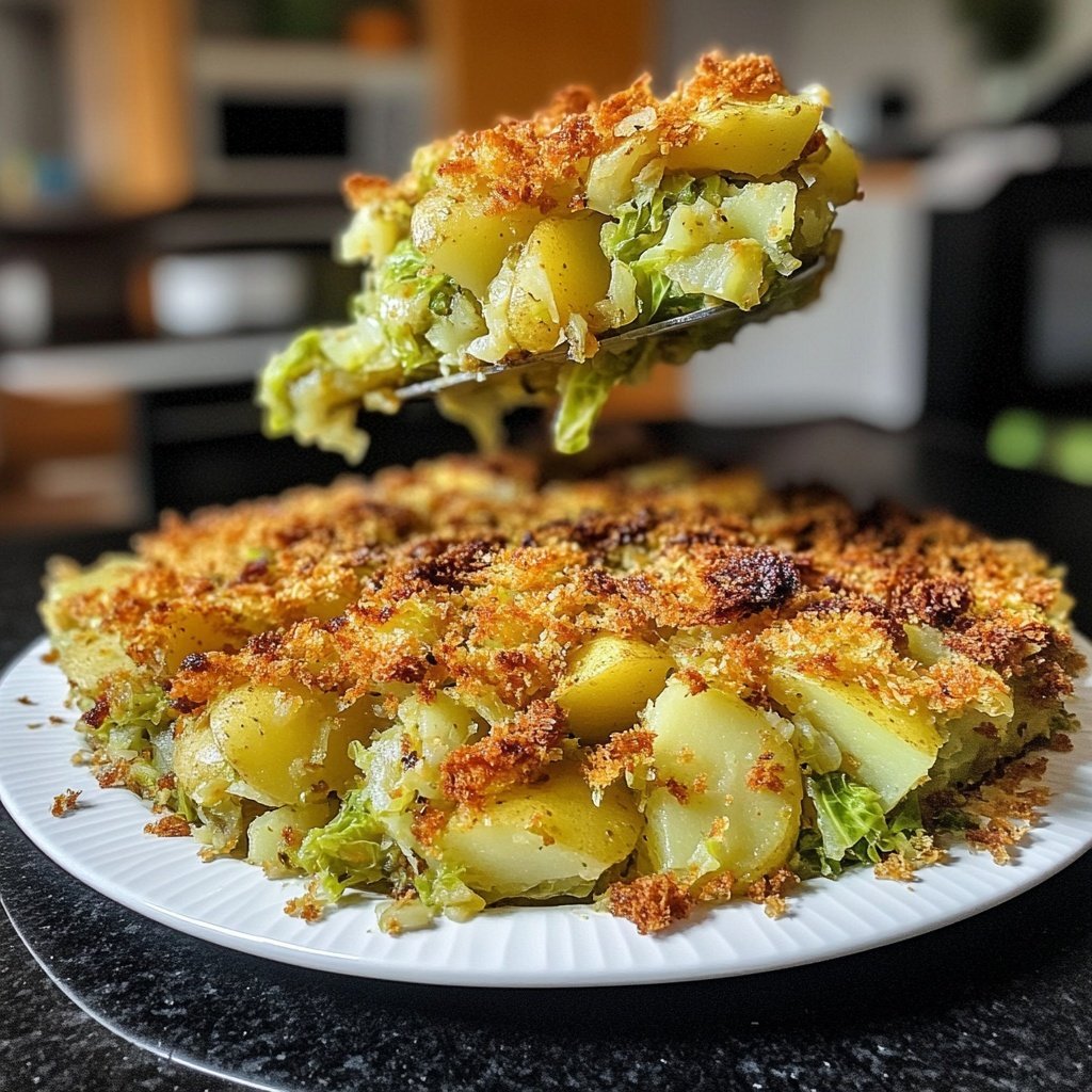 Herzhafte Spitzkohl-Kartoffel-Pfanne