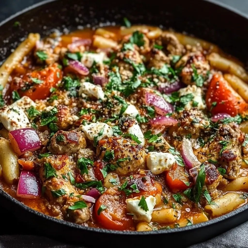 Griechische Kritharaki-Pfanne