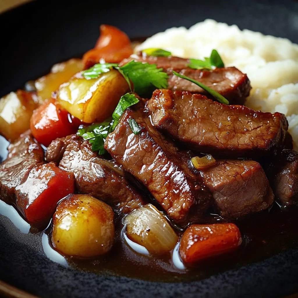 Chinesisches Rindfleisch mit Zwiebeln