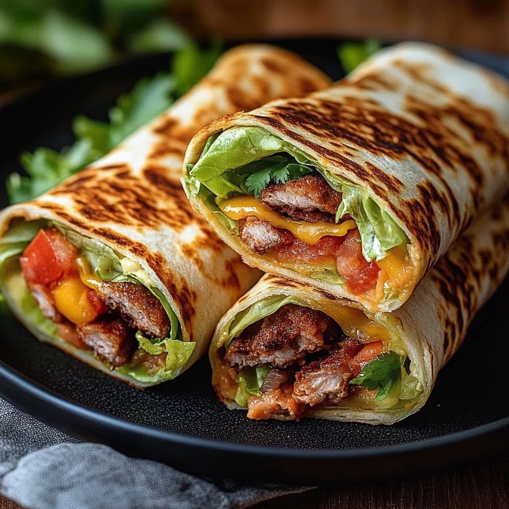 Kalorienarmer Burger-Wrap