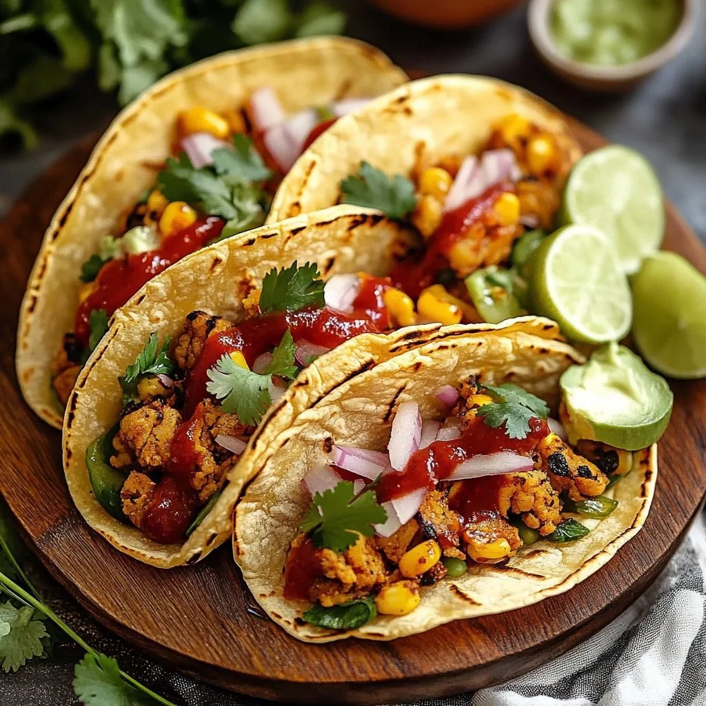 Würzige Sriracha Blumenkohl-Tacos