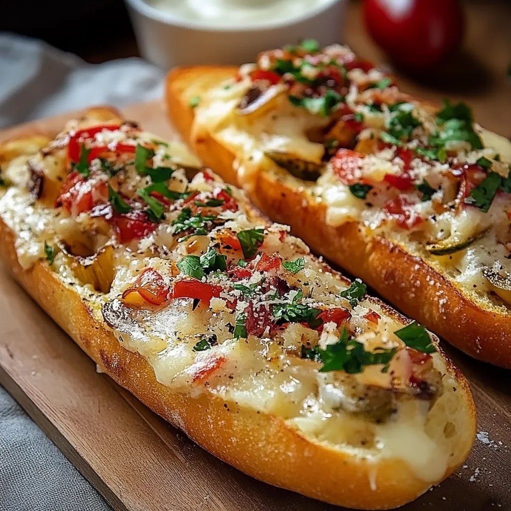 Gefüllte Ofen-Baguettes