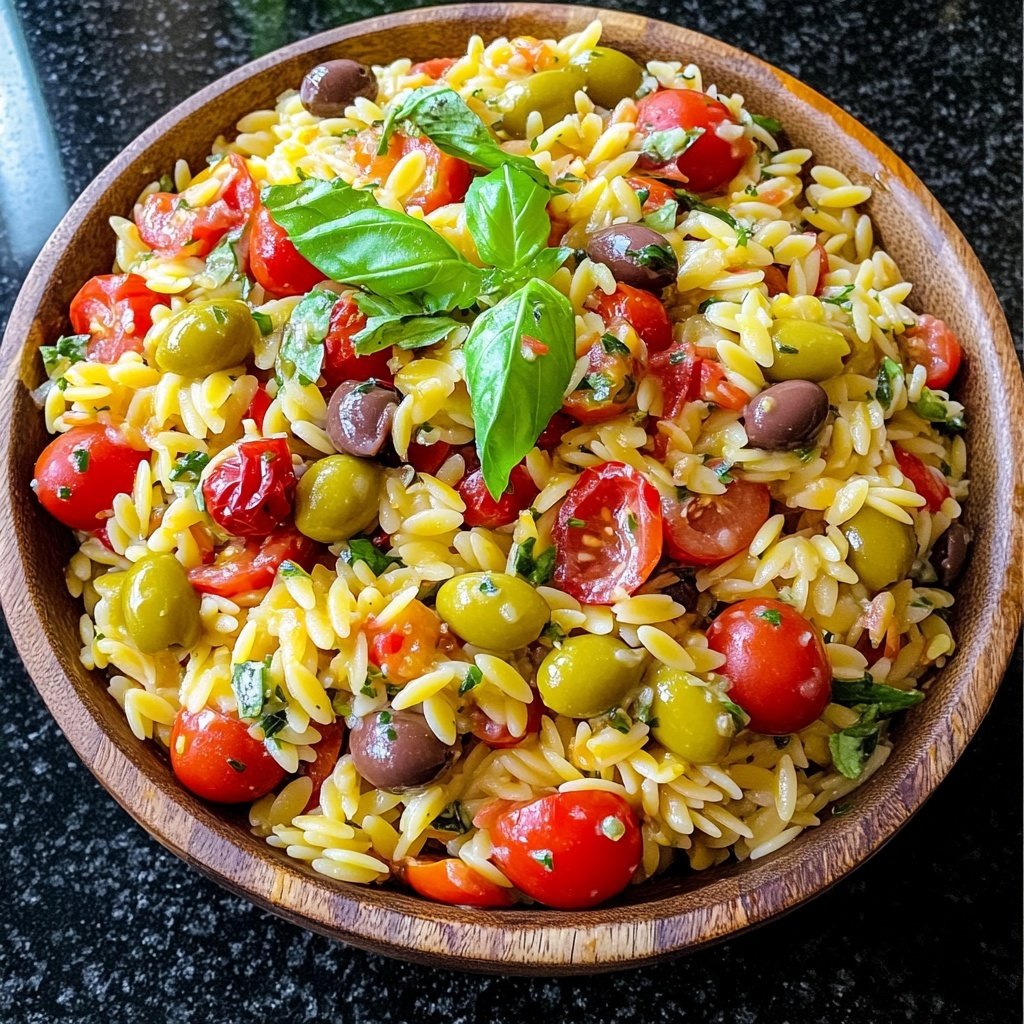 Italienischer Orzo Nudelsalat