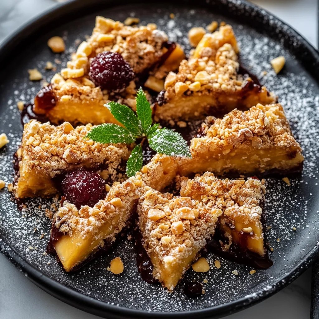 Saftige Nussecken mit Mandeln