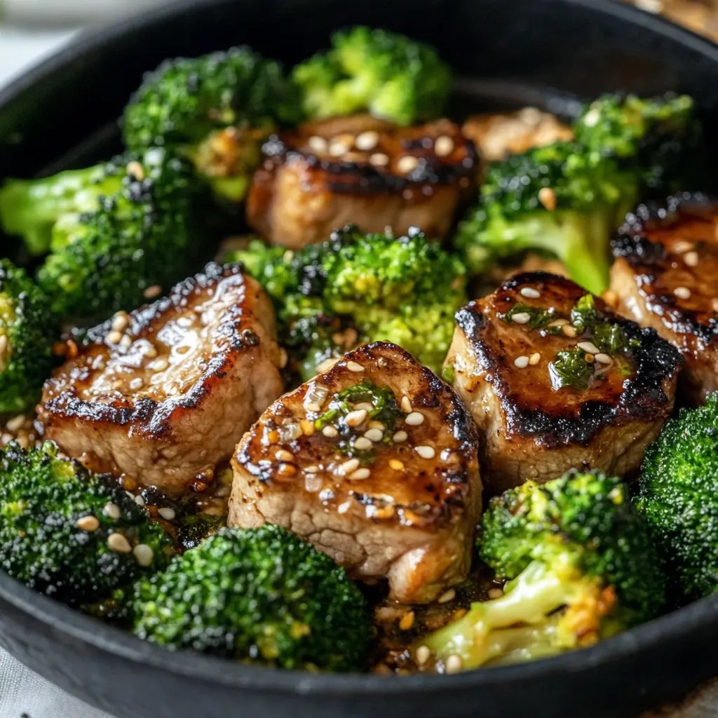 Veganer Brokkoli- und Pilzpfannenrührbraten