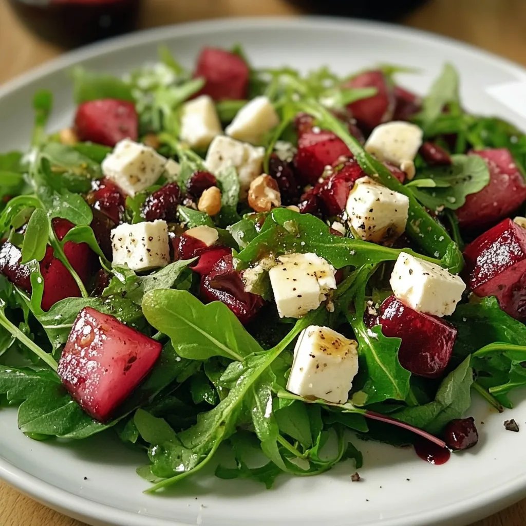 Feldsalat und Schafskäse mit Himbeerdressing