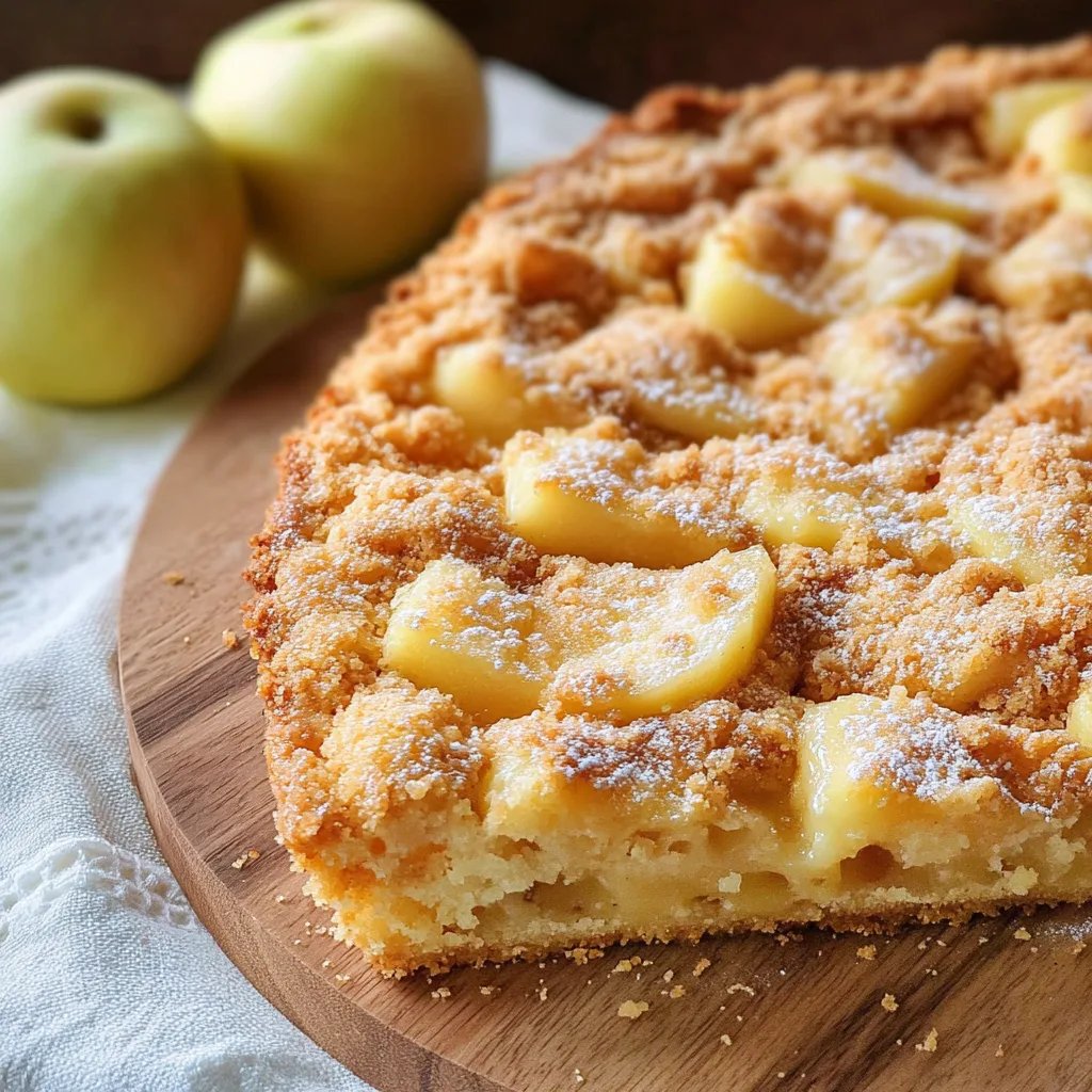 Apfelkuchen vom Blech mit Streuseln